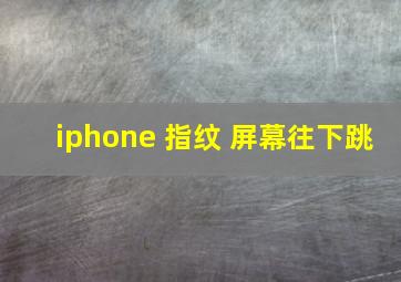 iphone 指纹 屏幕往下跳